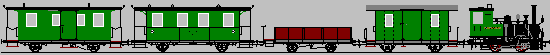 Train with steam locomotive 'Franzburg'